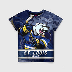 Детская футболка Сент-Луис Блюз, St Louis Blues Маскот