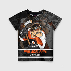 Футболка детская Филадельфия Флайерз, Philadelphia Flyers, цвет: 3D-принт
