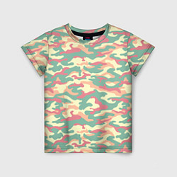 Детская футболка Камуфляж в пастельных цветах