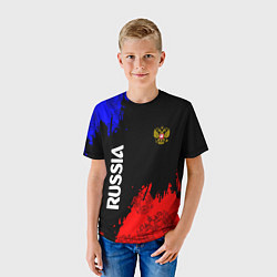 Футболка детская Russia Патриот, цвет: 3D-принт — фото 2