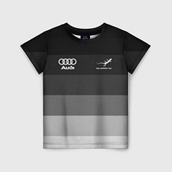 Детская футболка Audi, Ауди Серый градиент