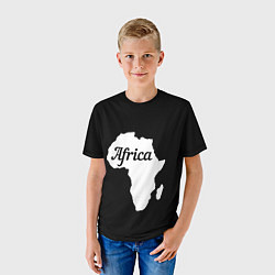 Футболка детская Африка на чёрном, цвет: 3D-принт — фото 2