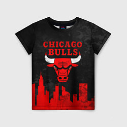Футболка детская Chicago Bulls, Чикаго Буллз Город, цвет: 3D-принт