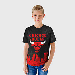 Футболка детская Chicago Bulls, Чикаго Буллз Город, цвет: 3D-принт — фото 2