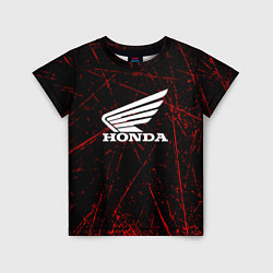 Футболка детская Honda Красные линии, цвет: 3D-принт