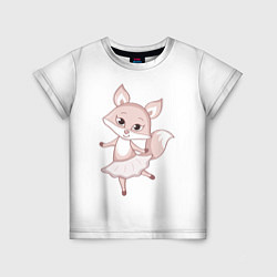 Детская футболка Розовая лиса