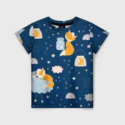 Детская футболка Спящий лисенокsleeping fox