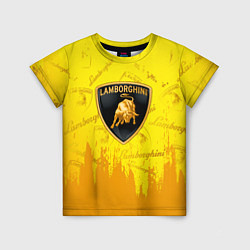 Детская футболка Lamborghini pattern gold