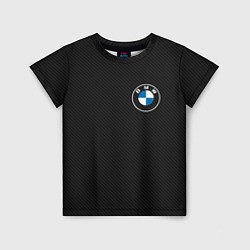Детская футболка BMW LOGO CARBON ЧЕРНЫЙ КАРБОН