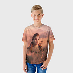 Футболка детская Aloy Horizon Forbidden Zero Dawn, цвет: 3D-принт — фото 2
