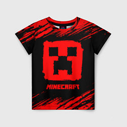 Детская футболка MINECRAFT - Красный Крипер