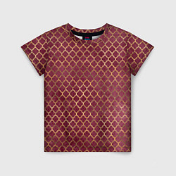 Детская футболка Gold & Red pattern