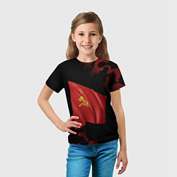 Футболка детская СССР - ФЛАГ и Камуфляж, цвет: 3D-принт — фото 2