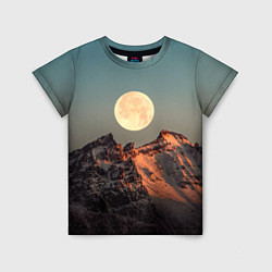 Детская футболка Полная луна и горы