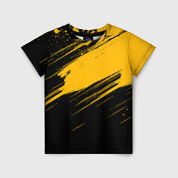 Детская футболка Black and yellow grunge