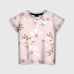 Детская футболка Розовые цветы весны