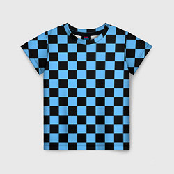 Детская футболка Шахматная доска Синяя