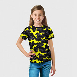 Футболка детская Black Camo, цвет: 3D-принт — фото 2