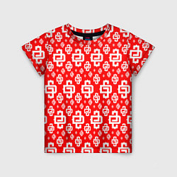 Футболка детская Red Pattern Dope Camo Dope Street Market Спина, цвет: 3D-принт