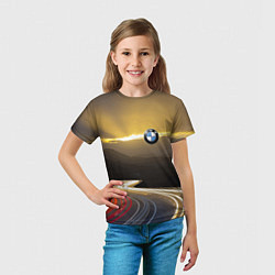Футболка детская BMW Night route, цвет: 3D-принт — фото 2