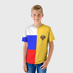 Футболка детская Имперское знамя ТРИКОЛОР, цвет: 3D-принт — фото 2