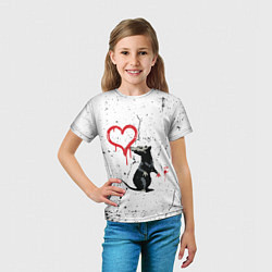 Футболка детская BANKSY БЭНКСИ крыса, цвет: 3D-принт — фото 2