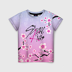 Детская футболка Stray Kids цветы сакуры