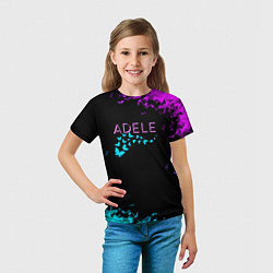Футболка детская Adele neon, цвет: 3D-принт — фото 2