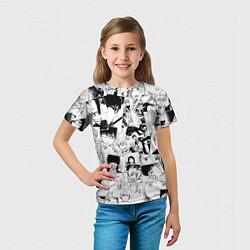 Футболка детская Синий Экзорцист паттерн, цвет: 3D-принт — фото 2