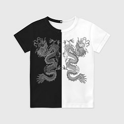 Футболка детская Double Dragon Дракон Чб, цвет: 3D-принт