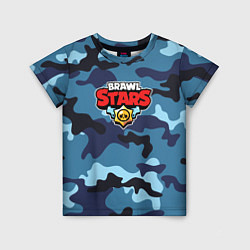 Детская футболка Brawl Stars Камуфляж Тёмно-Синий