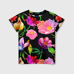 Детская футболка Цветочный узор Floral pattern