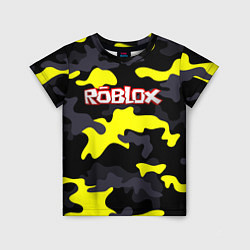 Футболка детская Roblox Камуфляж Чёрно-Жёлтый, цвет: 3D-принт