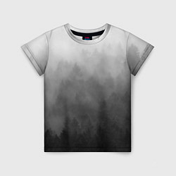 Детская футболка Темный лес - туман