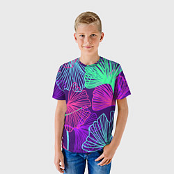Футболка детская Neon color pattern Fashion 2023, цвет: 3D-принт — фото 2