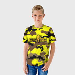 Футболка детская Counter-Strike Камуфляж Жёлто-Коричневый, цвет: 3D-принт — фото 2
