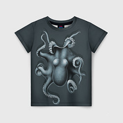 Детская футболка Серый осьминог