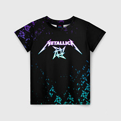 Детская футболка Metallica металлика neon