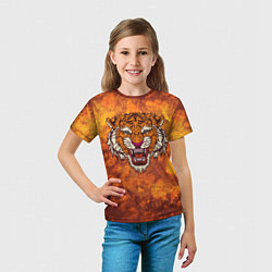 Футболка детская Пустынный тигр, цвет: 3D-принт — фото 2