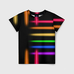 Детская футболка Неоновое свечение Minimalism Neon