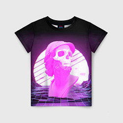 Детская футболка Vaporwave Skull Психоделика