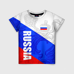 Детская футболка RUSSIA - SPORTWEAR - ТРИКОЛОР