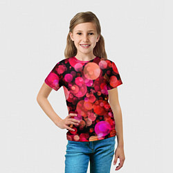 Футболка детская ЦВЕТНЫЕ ВОЗДУШНЫЕ ПУЗЫРИ, цвет: 3D-принт — фото 2
