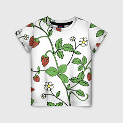 Детская футболка Цветы Земляники Лесной