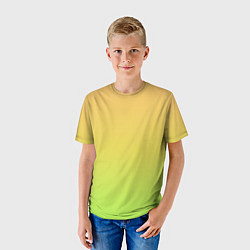 Футболка детская GRADIEND YELLOW-GREEN, цвет: 3D-принт — фото 2