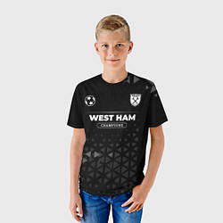 Футболка детская West Ham Champions Uniform, цвет: 3D-принт — фото 2