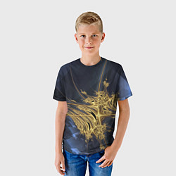 Футболка детская Фрактальная футуристическая композиция Абстракция, цвет: 3D-принт — фото 2
