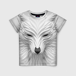 Детская футболка Волк - белый