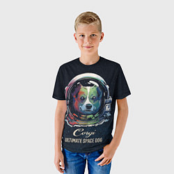 Футболка детская Корги Космонавт Corgi Space Dog, цвет: 3D-принт — фото 2