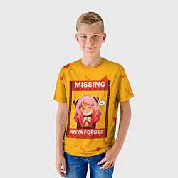 Футболка детская MISSING ANYA FORGER SPY X FAMILY, цвет: 3D-принт — фото 2